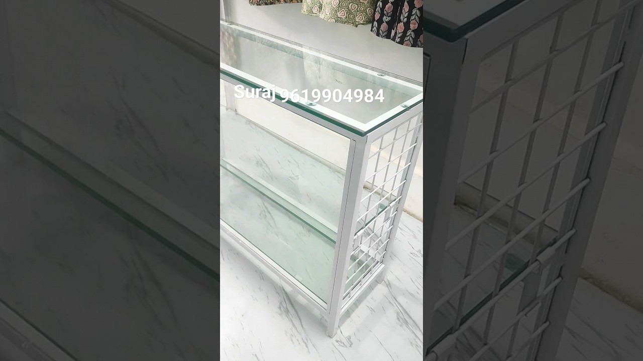 Retail display counter New for clothes👗👚👖 shop display glass 15×36×36_3ft  mumbai etc