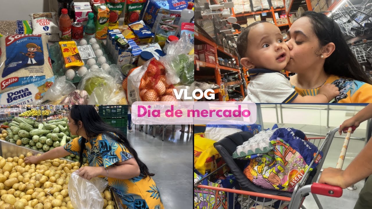 Vlog: Dia de compras no mercado| Fomos no atacado de construção.