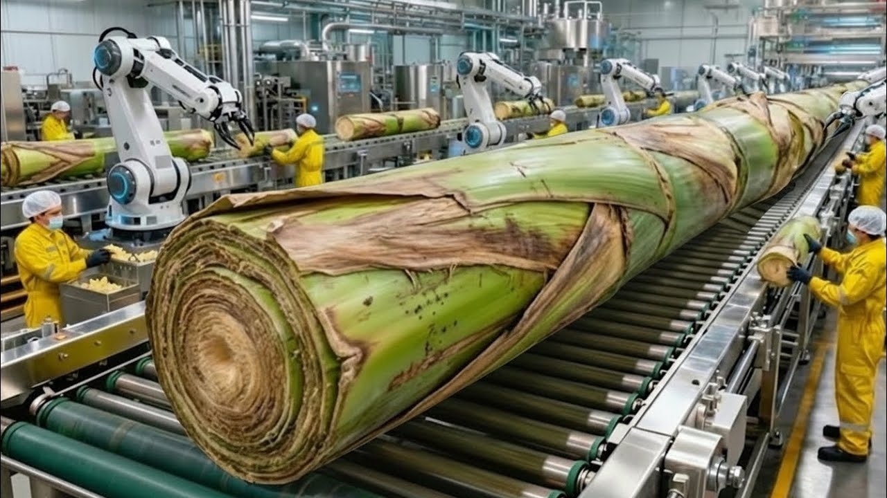 🔥 World's Largest High-Tech Banana Stem Factory Revealed | Full Manufacturing Process You Must See!