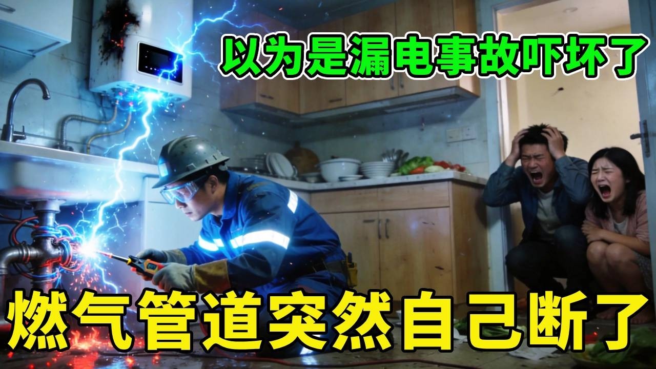 新的燃气管道换上不到三天，居然把连接处烧断，以为是漏电事故给我吓坏了！【城阳电工电路】
