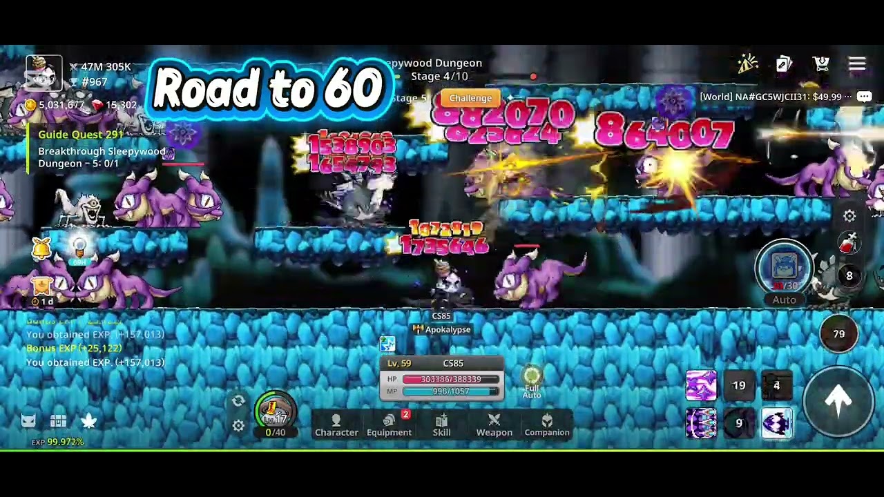 Road to 60 #IdleMaplestory 