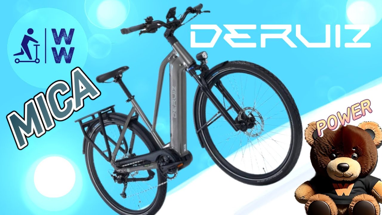 Deruiz Mica, Mittelmotor Pedelec, stark, gefedert & zugelassen! 25 km/h, 250 Watt, eBike 2023