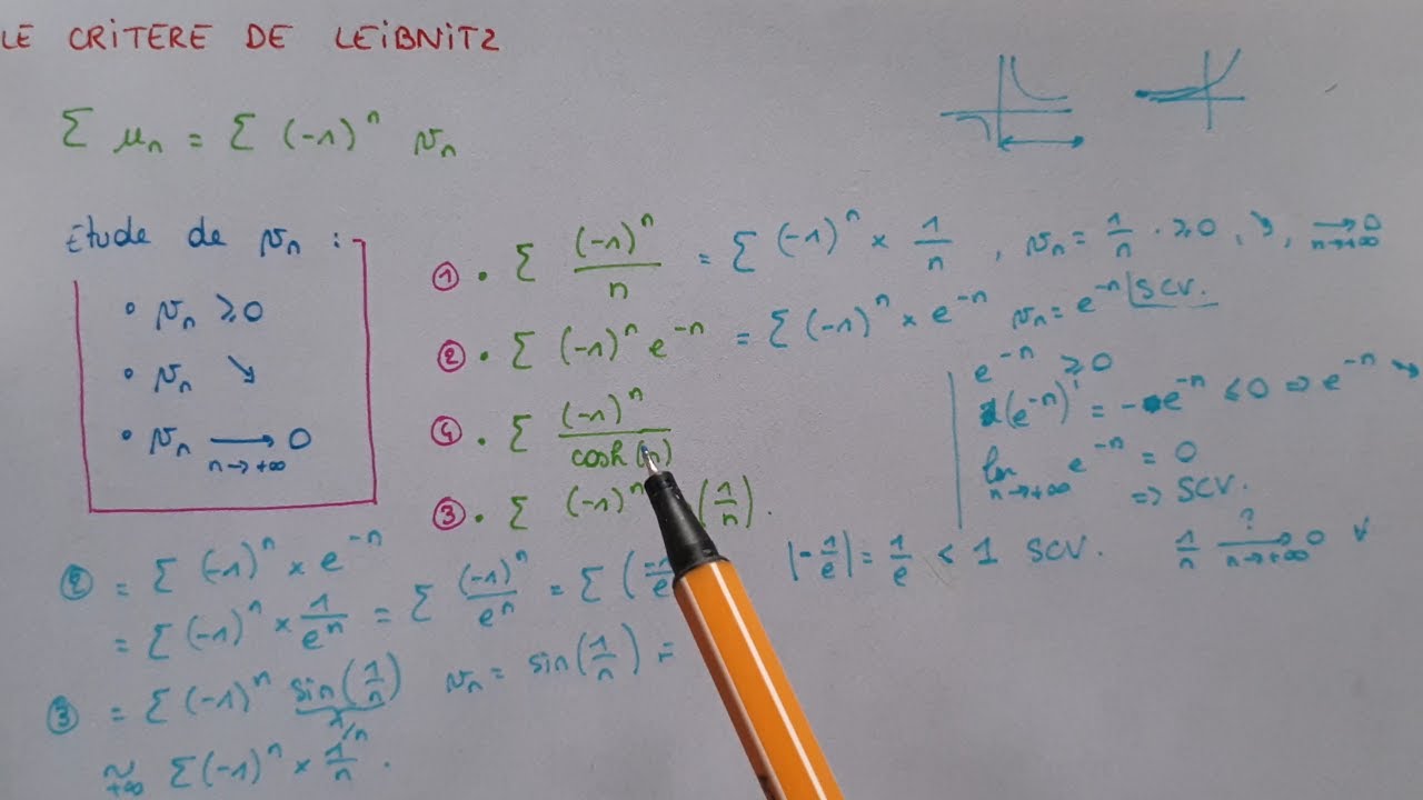 Le Critère de LEIBNIZ - Méthode & Exemples - Séries - Maths Bac+1 / Bac+2