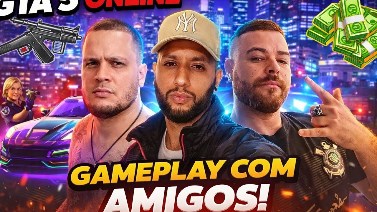 Gameplay GTA 5 online com amigos 