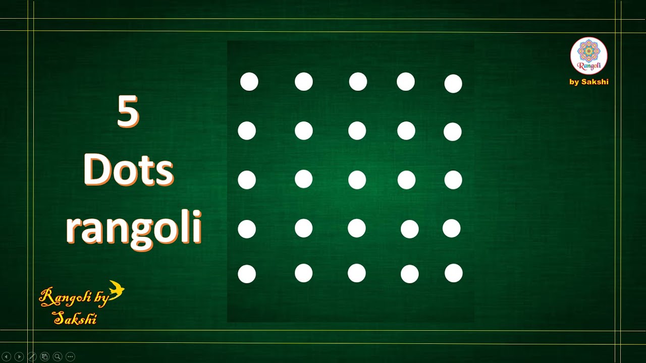 5*5 dots kolam design rangoli, easy and beautiful kolma desing rangoli tutorial, muggulu design