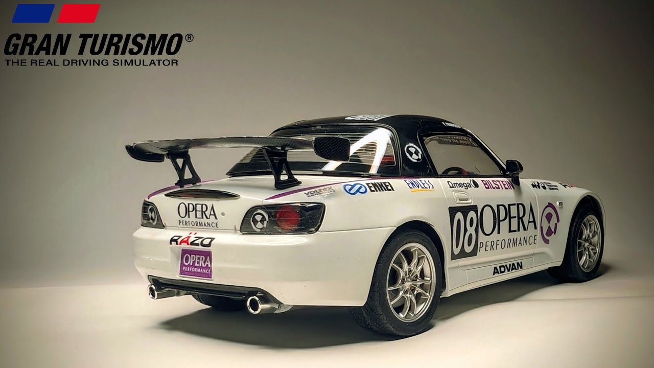 Сборка Honda S2000 Opera Performance из Gran Turismo в масштабе 1/24 от Tamiya
