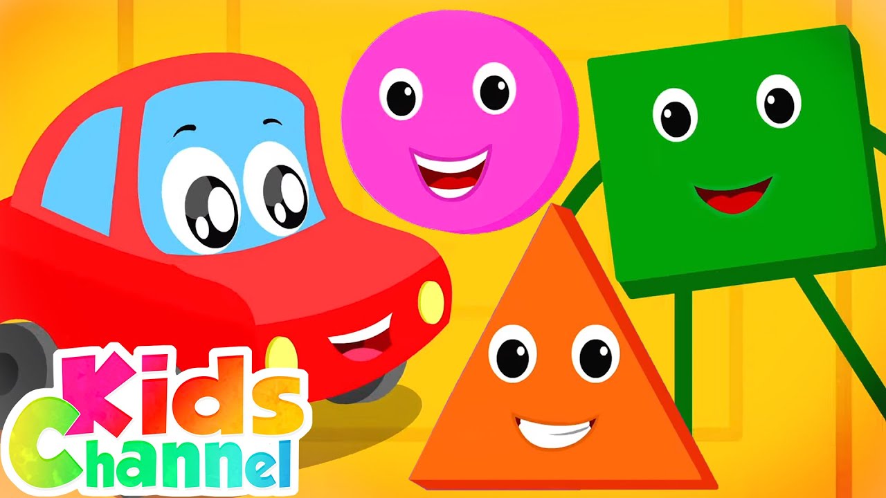Shapes Song | Little Red Car Cartoons | Learning Videos for Children - Kids Channel
