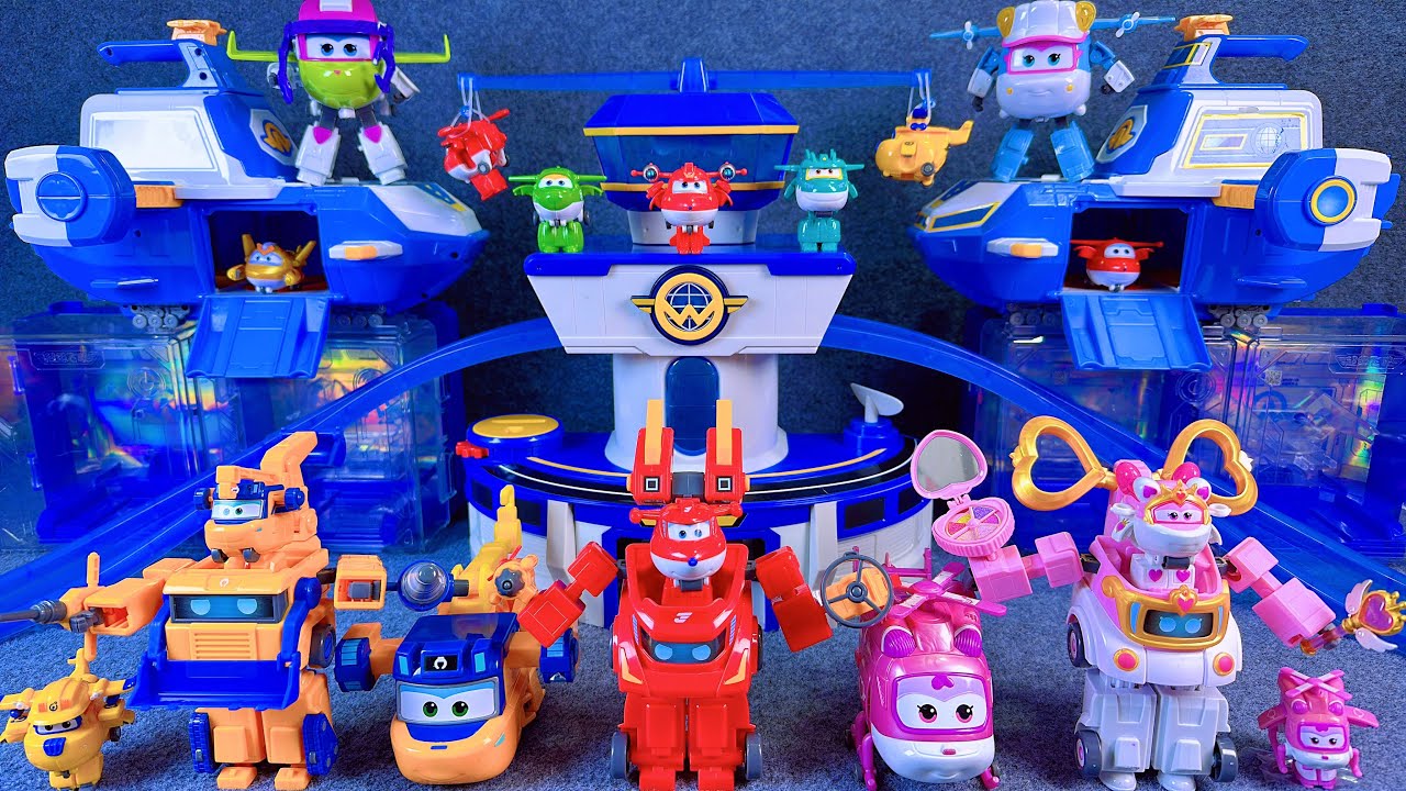 22-minute of satisfying unboxing, cool Super Wings Space Base Set Series ASMR | Review Toys