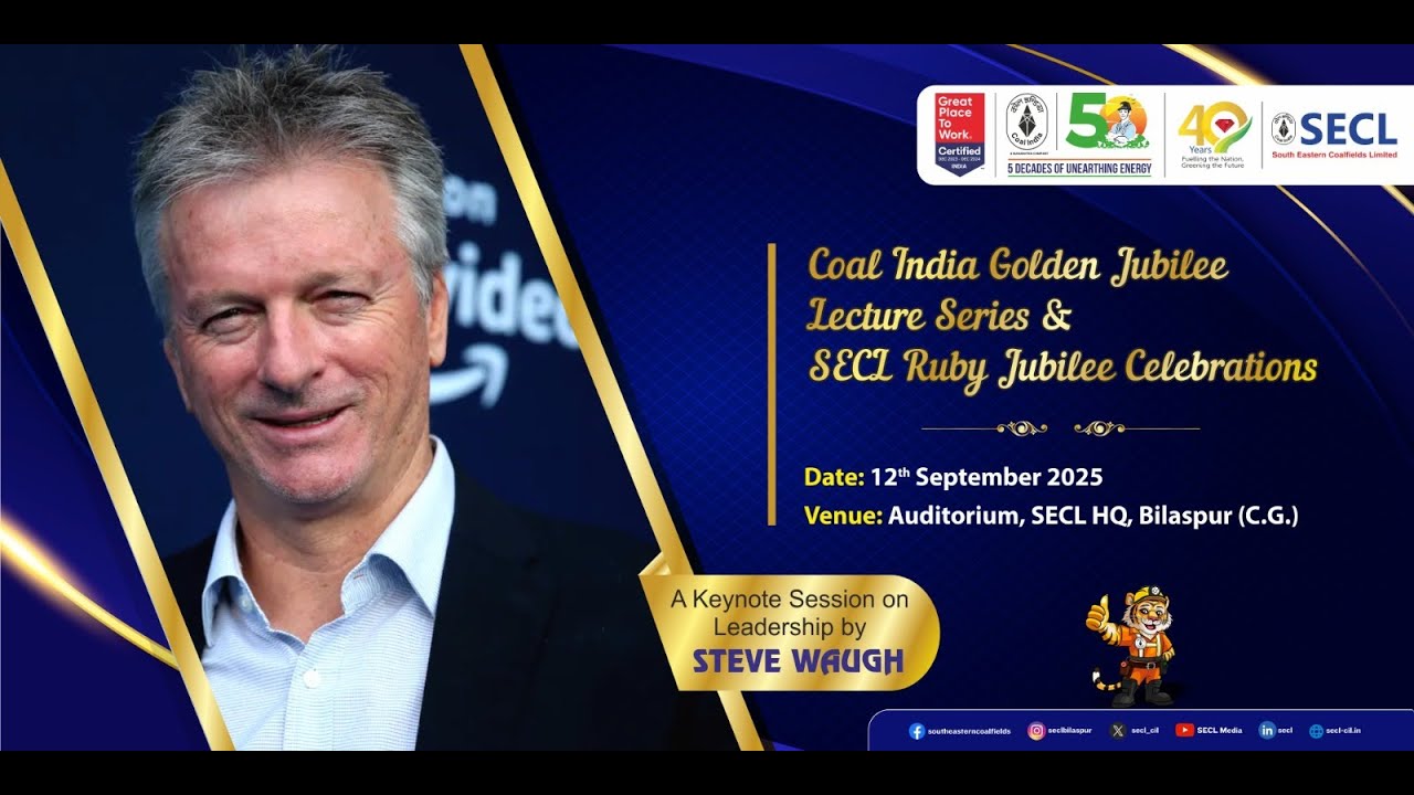 Steve Waugh @ SECL | CIL Golden Jubilee Lecture Series & SECL Ruby Jubilee Celebrations