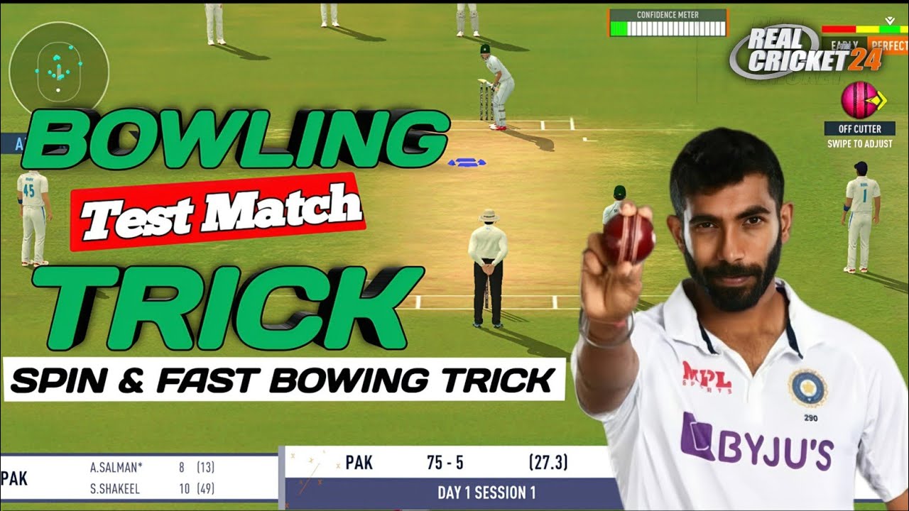 Как брать калитки в Real Cricket 24 | 🏏 Лучшие трюки в боулинге для тестовых матчей 🎯