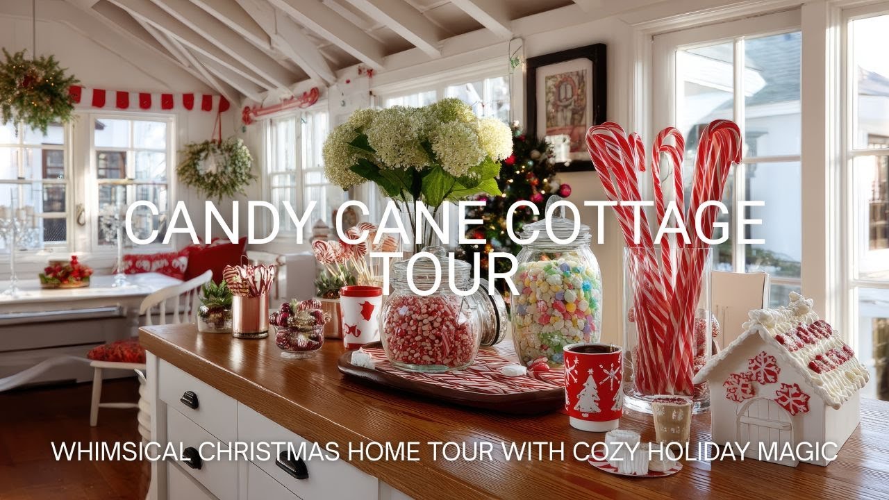 Экскурсия по коттеджу Candy Cane 🍬 | Необычный рождественский тур по домам 2025 года с Cozy Holid...