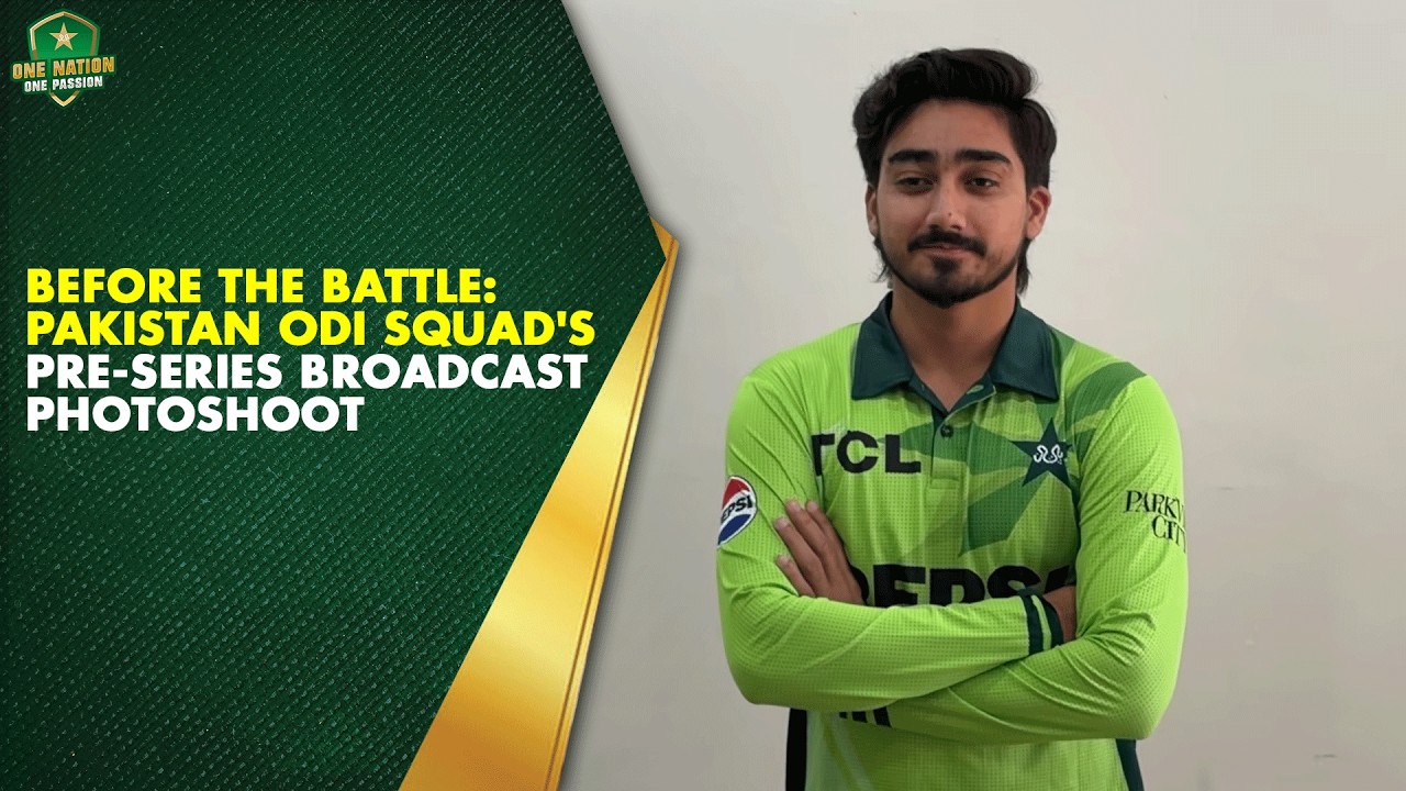 Before the Battle: Pakistan ODI Squad's Pre-Series Broadcast Photoshoot 🎬