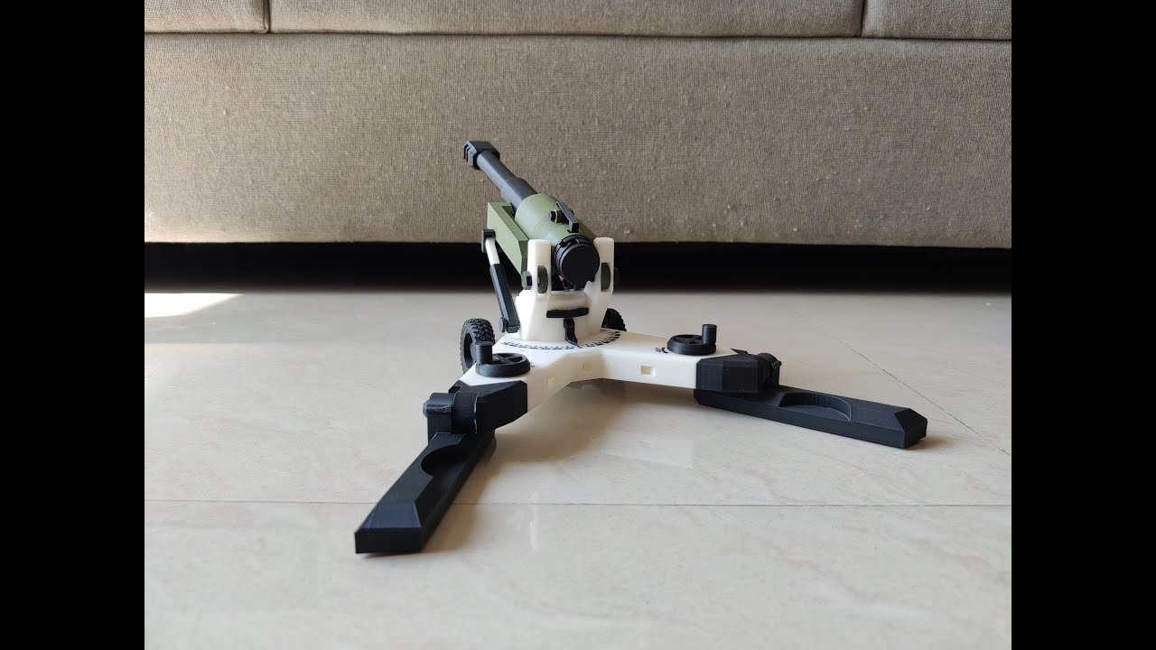 3d printed mechanical Artillery assembly | All parts are 3d printed
