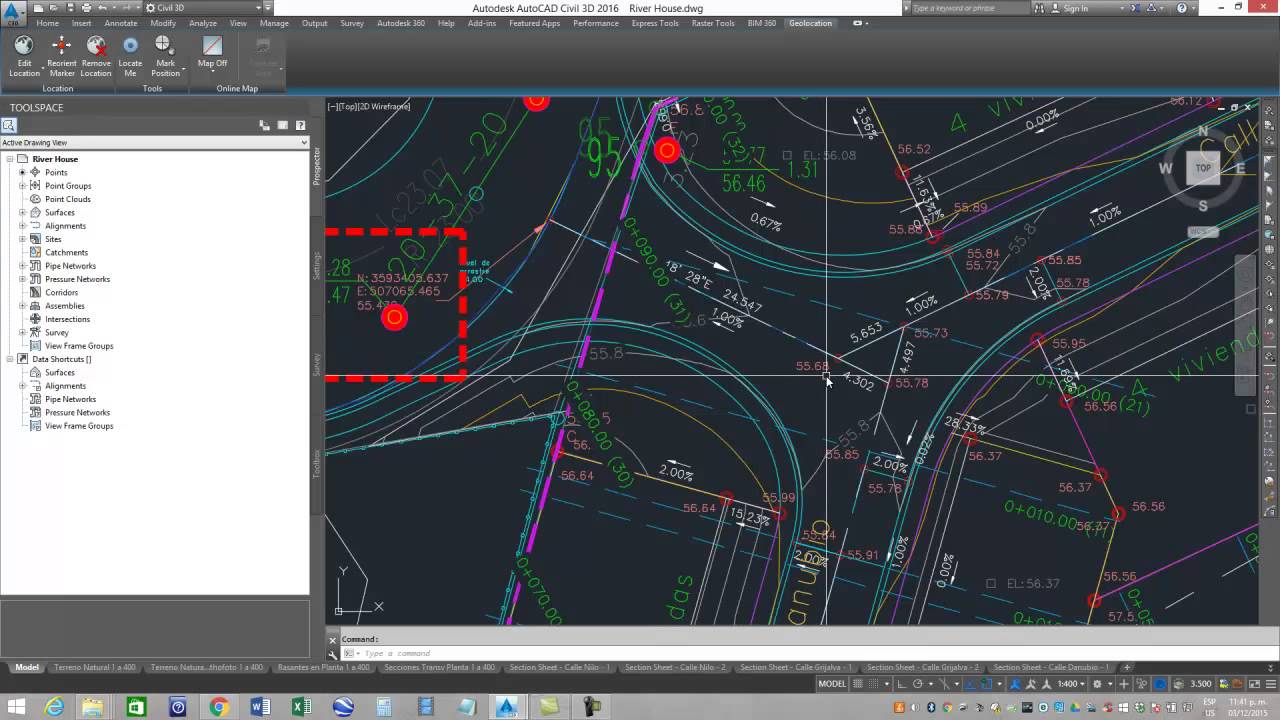 Rasantes de calles y lotes. Feature lines y Grading. Civil 3D. PARTE 2.