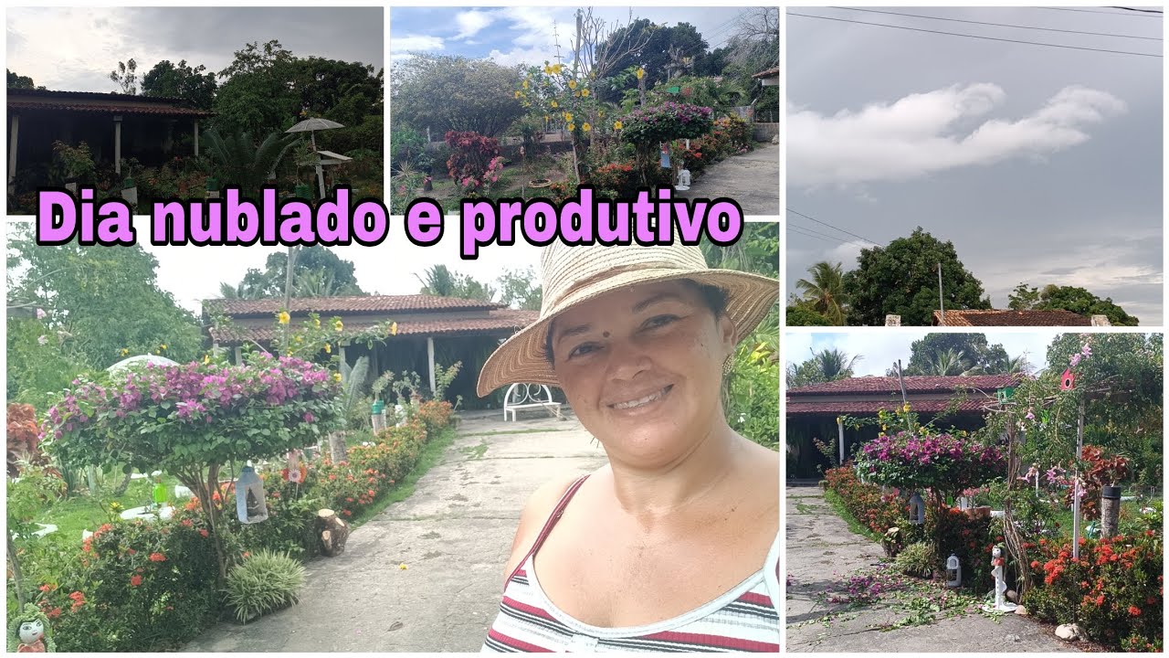 O jardim ficou lindo depois da poda/dia nublado e produtivo.