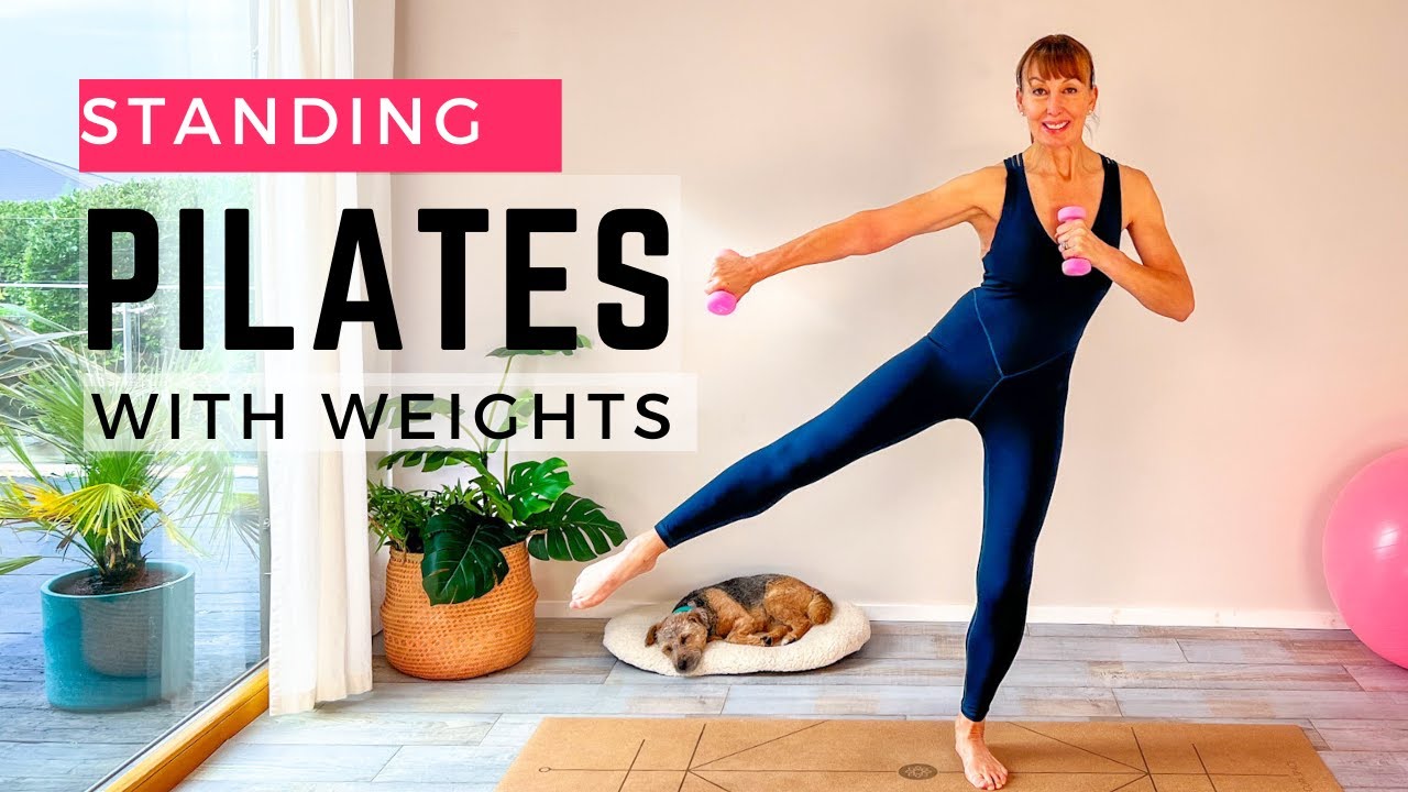 Standing Pilates Full Body Workout with Weights | Osteoporosis Safe | NEW!