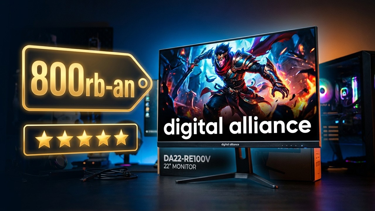 #unboxing monitor PC 22 inci 100hz gaming refresh rate IPS panel cuma 800rb an DA22-RE100V