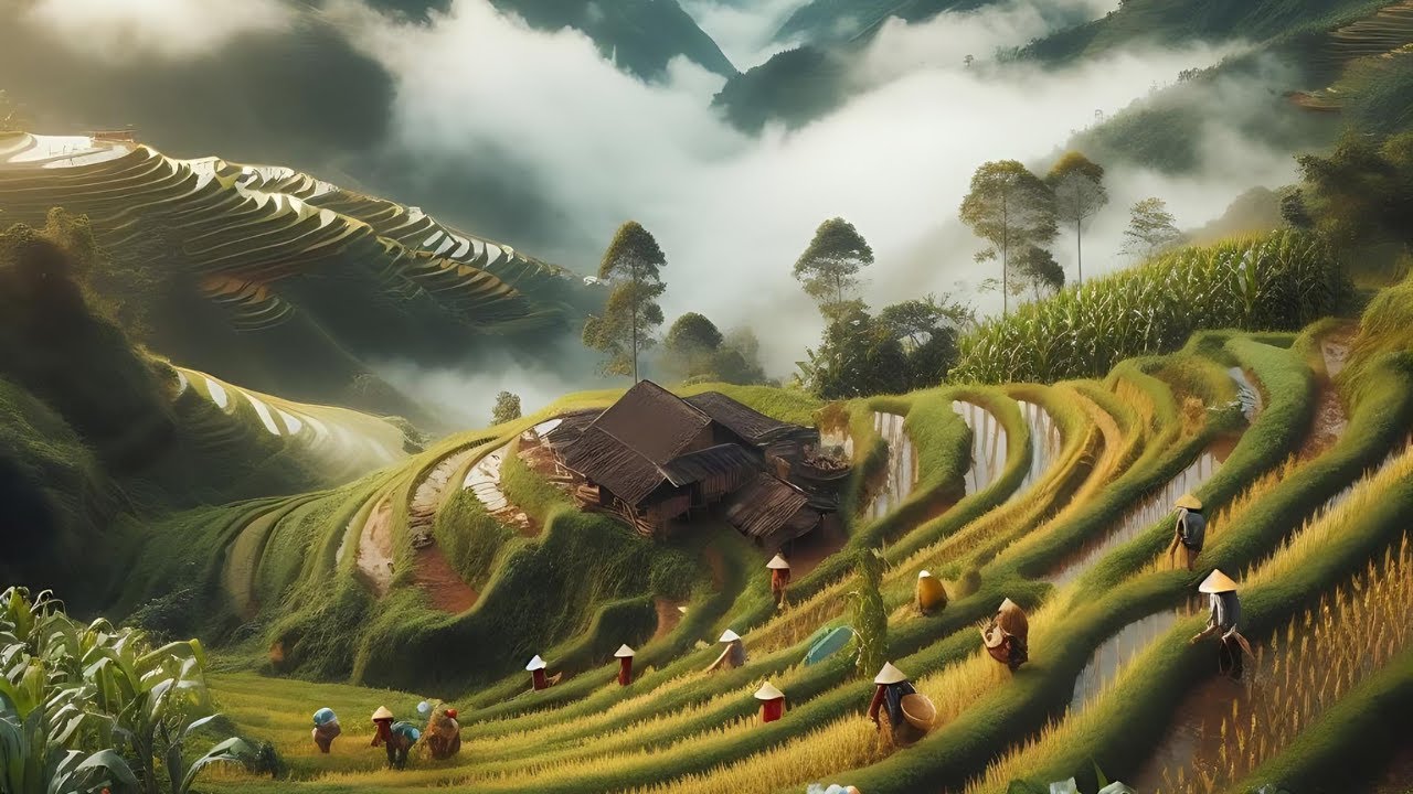 Cómo cultivan miles de toneladas de alimentos en las montañas de China y Japón. Cultivo en Terrazas