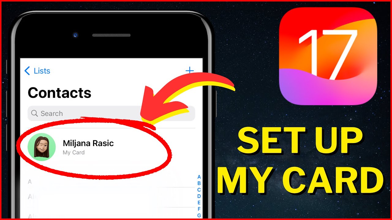 How To Set Up My Card in Contacts on iPhone iOS 17