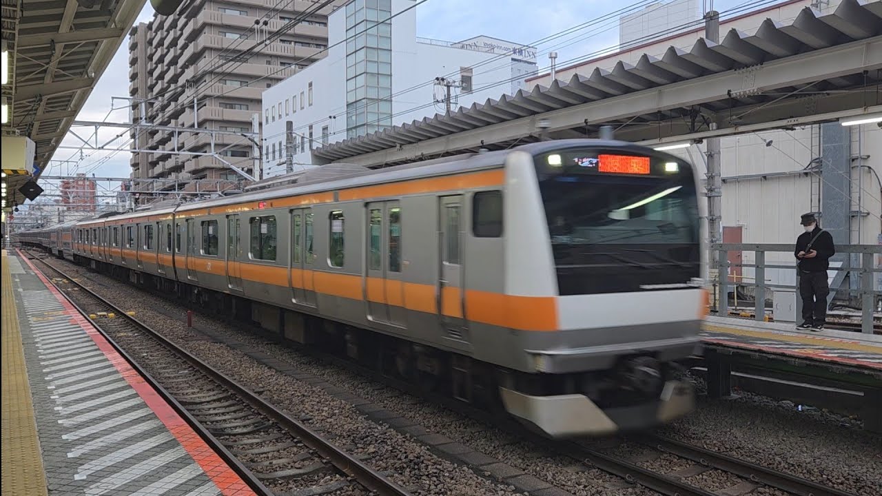 中央線快速東京行き八王子駅2番線到着シーン