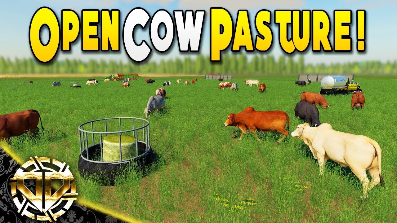 OPEN RANGE COW PASTURE!  Be Free Moo Cows! - Farming Simulator 19 Gameplay
