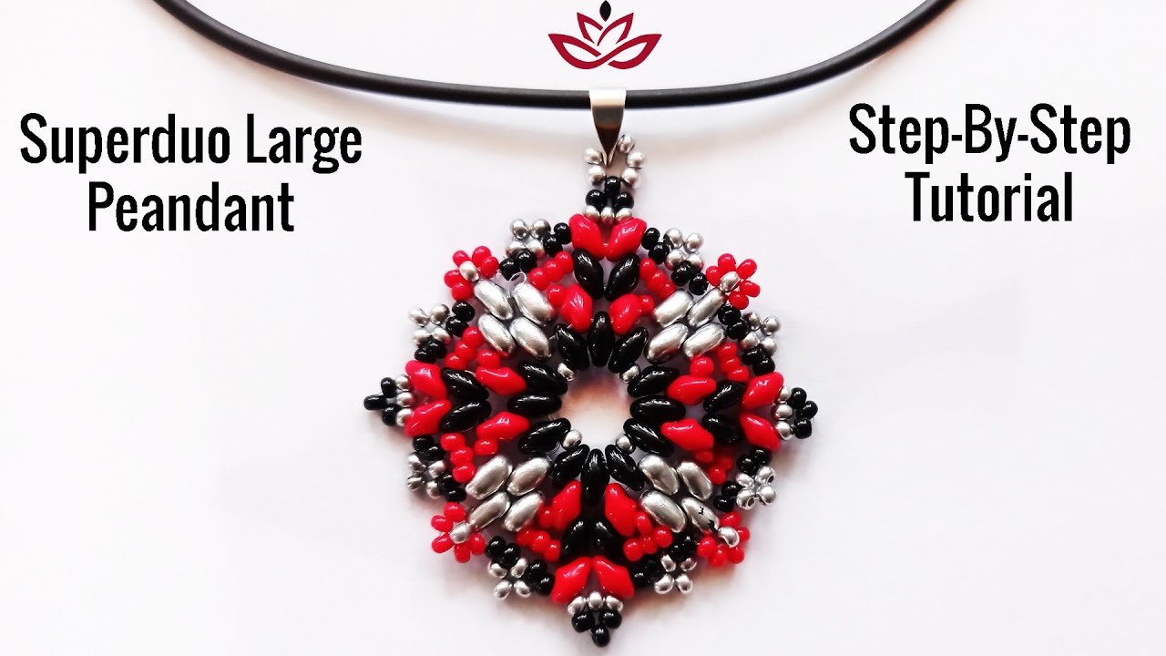 Large Superduo Pendant - Tutorial || DIY Pendant
