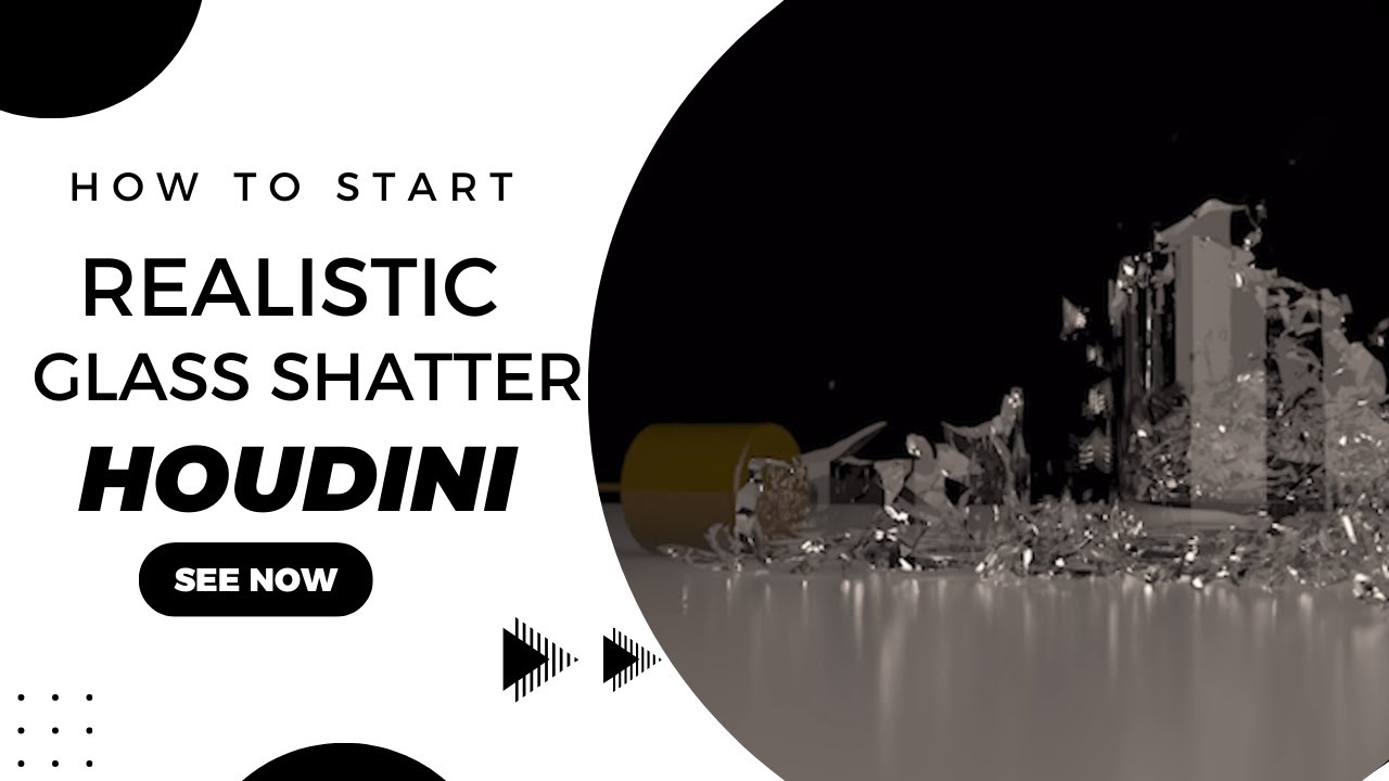 Realistic Glass Shatter Simulation in Houdini | Full Tutorial 🔥