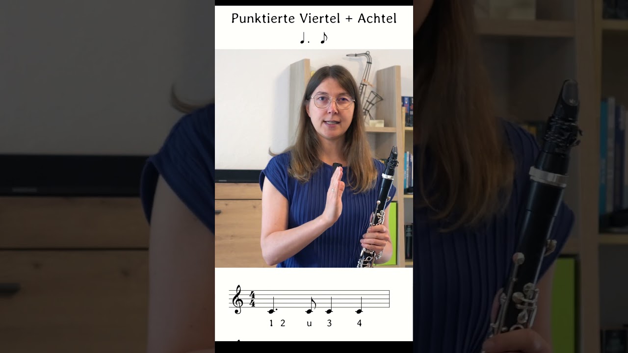 Viertelnote punktiert + Achtel | Online Klarinette Lernen