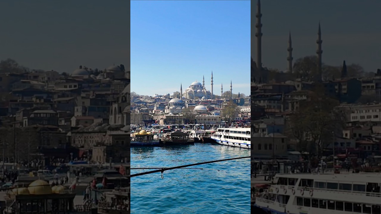 Istanbul view from Galata Bridge #galatabridge #Suleymaniyemosque #galatatower #istanbulturkey