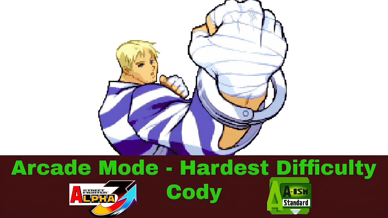 Коди - A-ISM - Самый сложный уровень сложности - Аркадный режим - Street Fighter Alpha 3 (Dreamca...