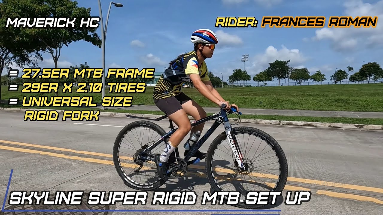 29 x 2.10 Tires sa 27.5 SKYLINE SUPER MTB Frame & MOSSO M6 Rigid Fork ni Frances Roman