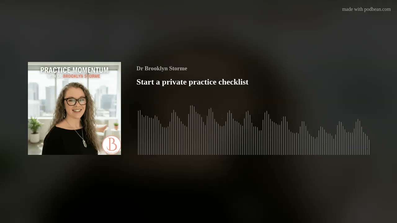 Start a private practice checklist