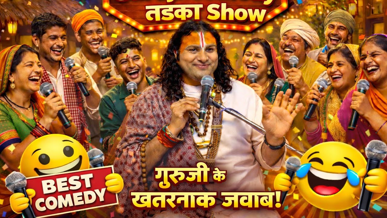 गुरुजी ने मंच पर मचा दिया बवाल 😂 | Aniruddhacharya Comedy Show | aniruddhacharya comedy video