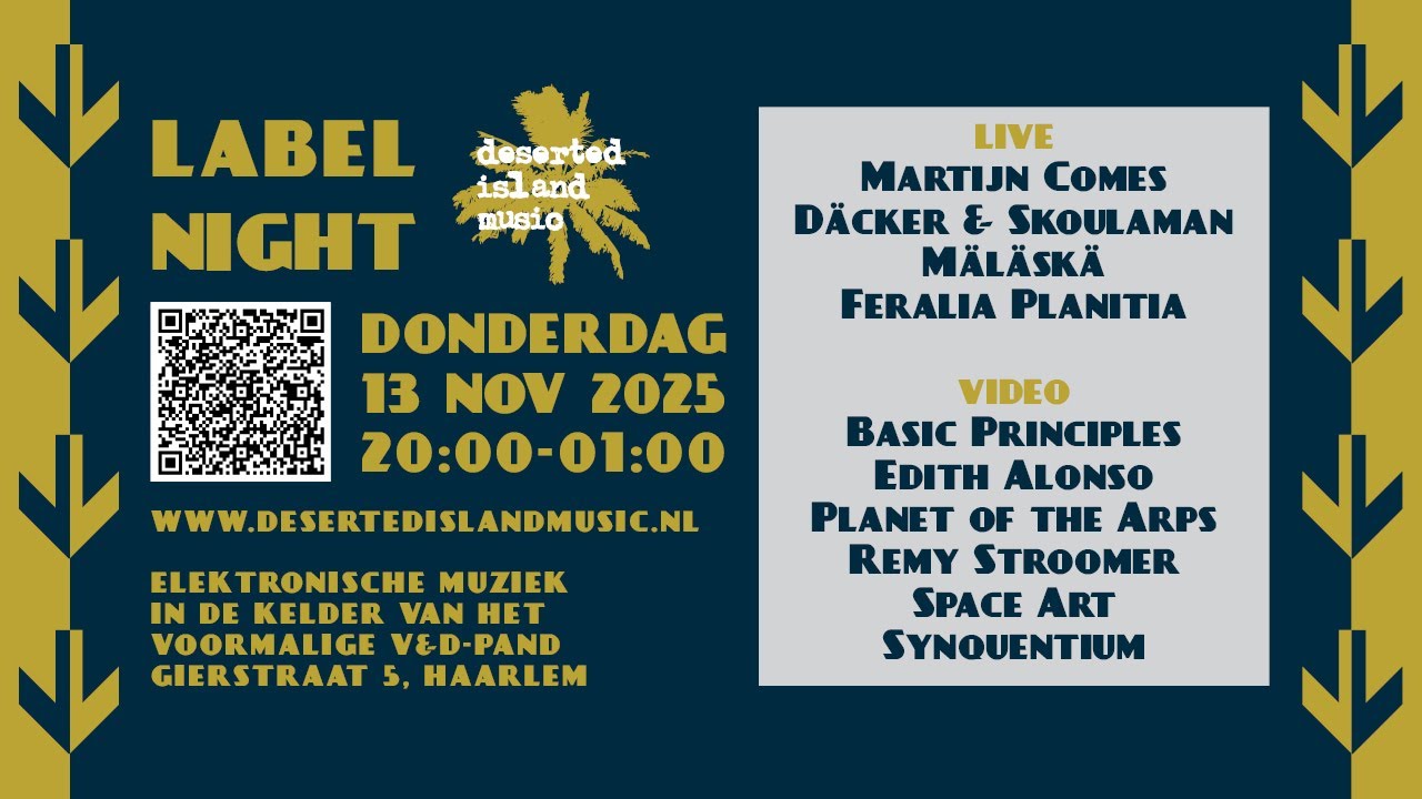 Deserted Island Music label night 13-11-2025