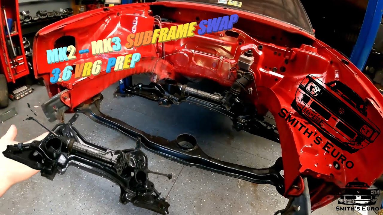 Vr6 swap subframes installed mk2 race car