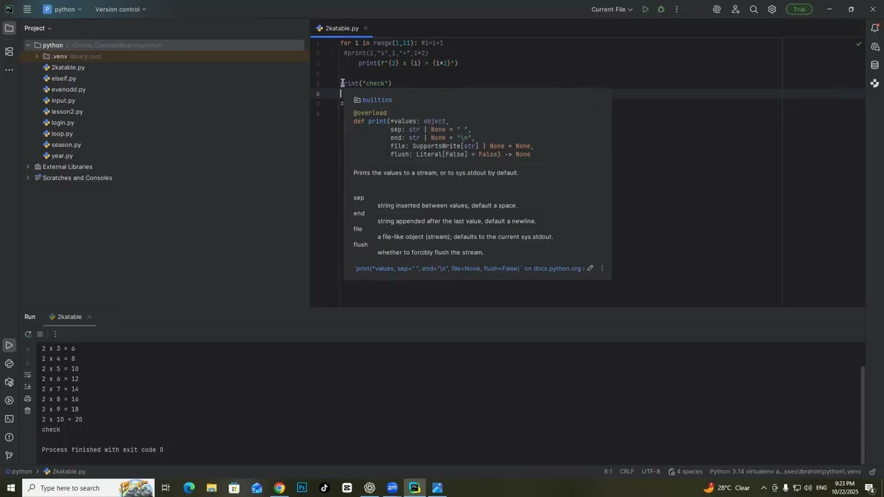 🎓 📘 Python for Beginners (Urdu) – Class 5: For Loop Practice, Patterns & Calculations