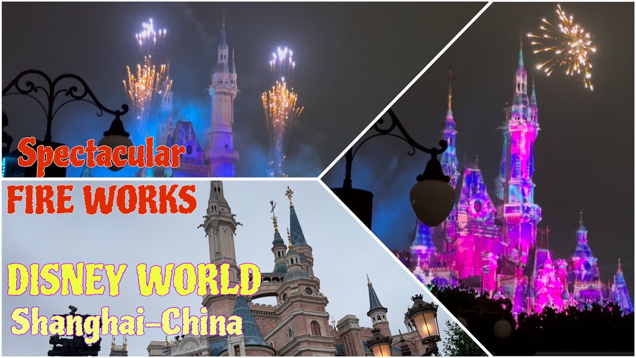 SPECTACULAR LIGHT & FIRE 🔥 SHOW | DISNEY WORLD |  SHANGHAI | CHINA