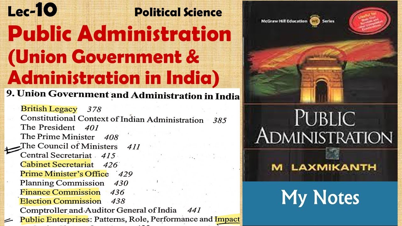 Union Government  & Administration in India