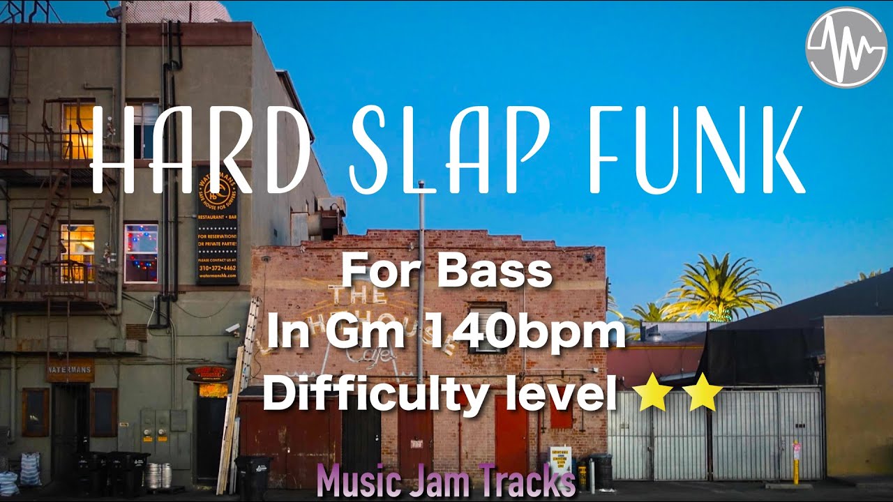 Hard Slap Funk Jam For【Bass】G minor 140bpm No Bass BackingTrack