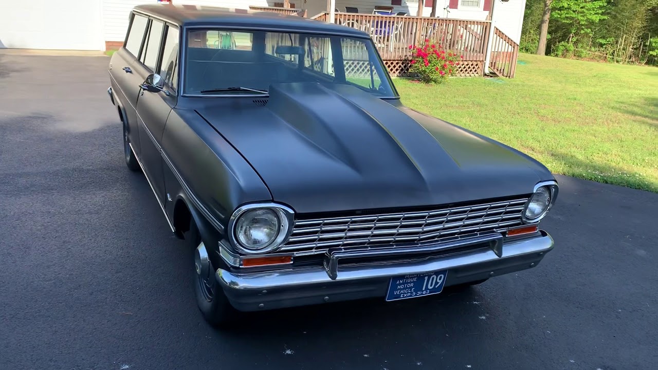 Novawagon.com -1963 Nova Wagon 250 High Performance Inline Chevy Straight Six ( 6 ) Flowmaster 40