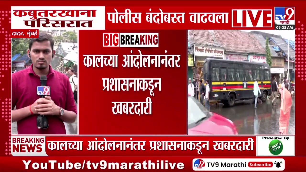 Dadar Kabutar Khana | कबुतरखाना परिसरात पोलीस बंदोबस्त वाढवला