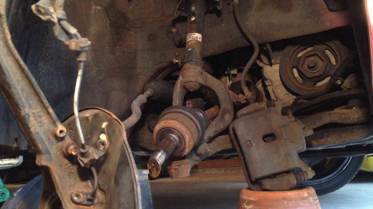 Honda Accord front wheel bearing DIY replacement press in at home hand tools. GEN 8
