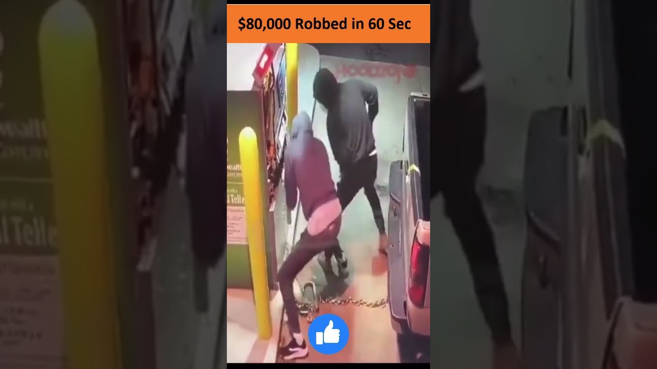 ATM with $80000 Robbed in 60 Seconds 