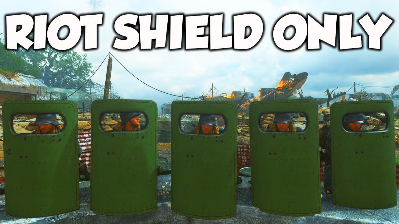 RIOT SHIELD ONLY WIN... (ABSOLUTELY HILARIOUS) - COD WW2