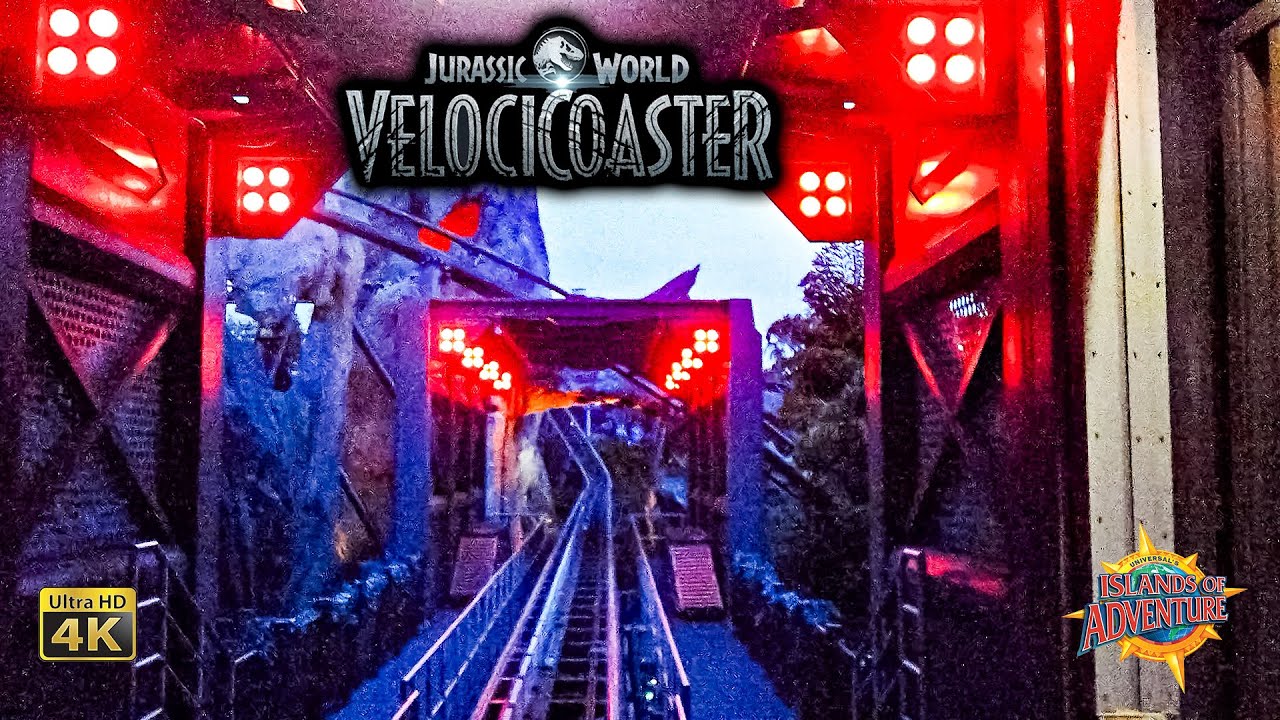 2024 Velocicoaster at Night Front Seat On Ride 4K POV Islands of Adventure Universal Orlando
