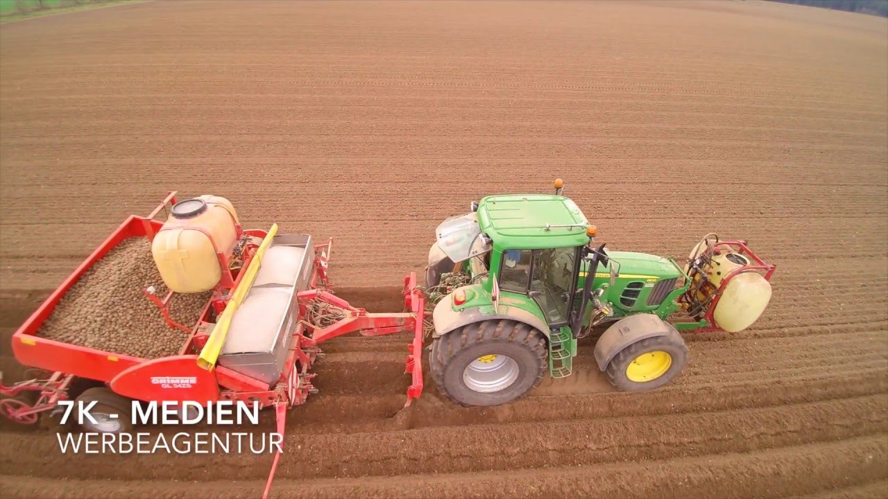 Kartoffeln legen 2016... John Deere 6830 mit Grimme GL 34 ZS