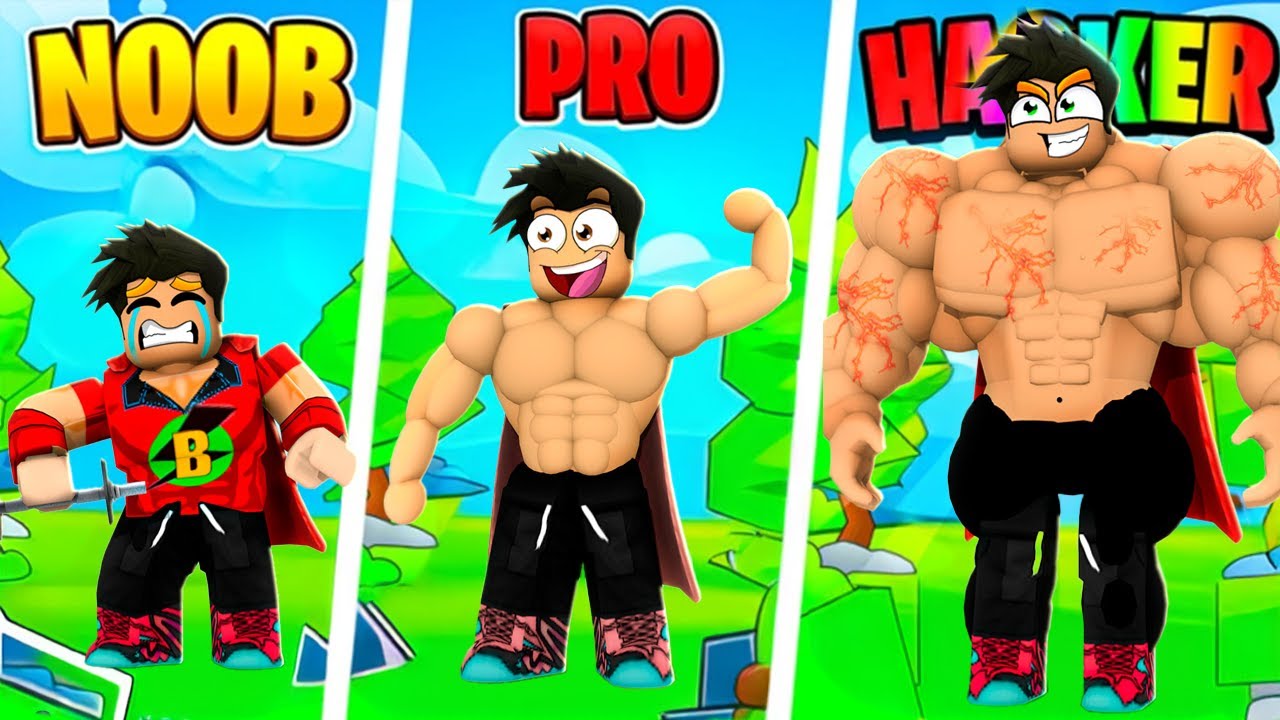 KASLI BABİ PRO OLDU VE HERKESİ YENDİ!! 💪 Roblox Gym League Simulator