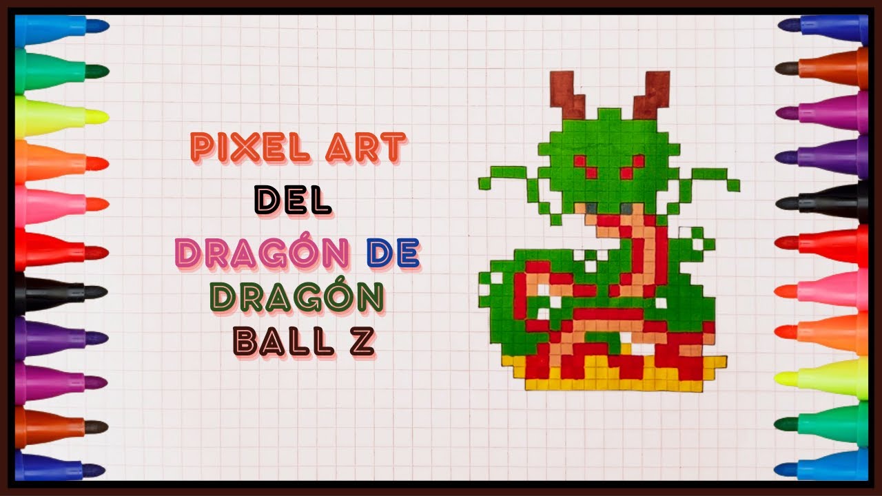 Cómo Dibujar al Dragón de Dragon Ball Z en Pixel Art-How to Draw Dragon Ball Z in Pixel Art