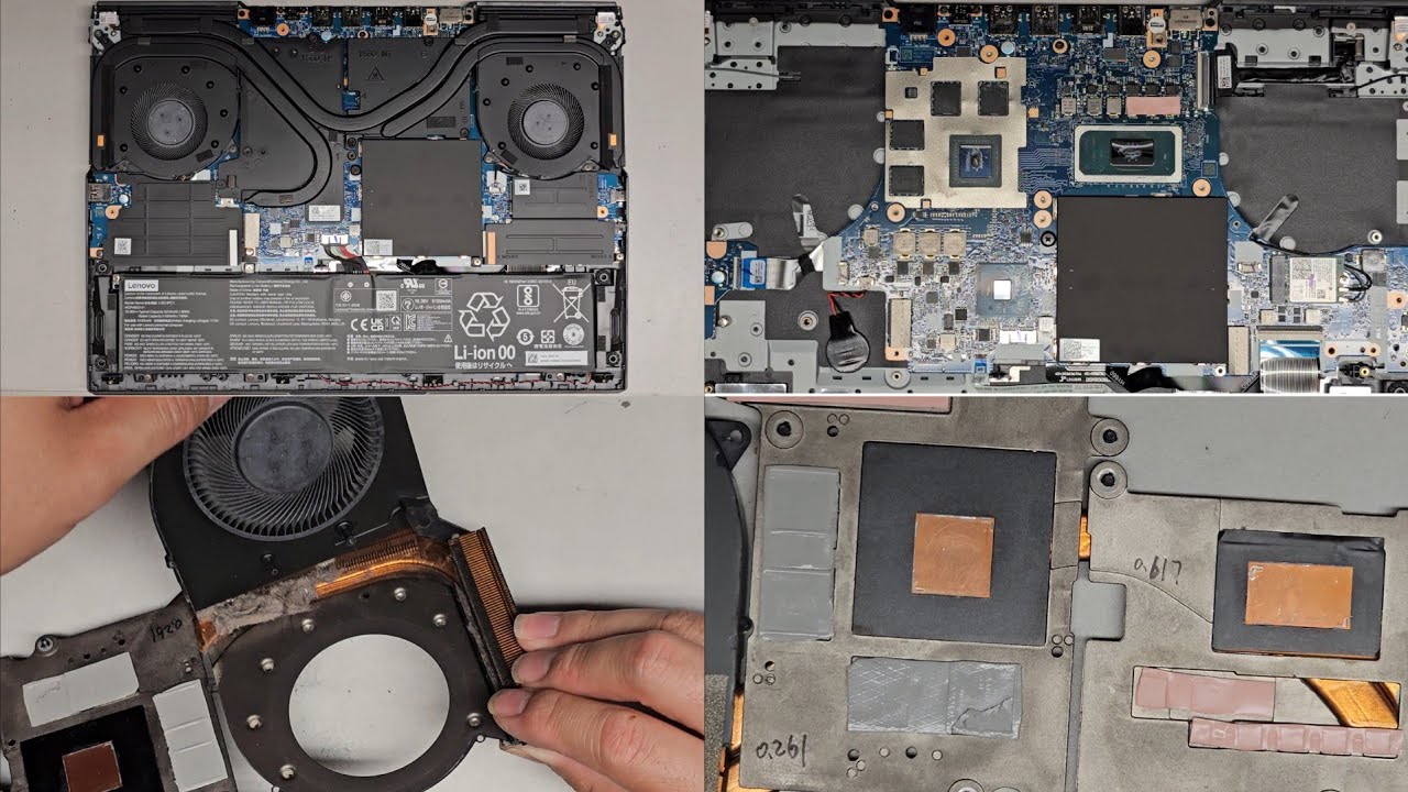 Lenovo Legion 5 Pro 16ITH6 Disassembly RAM SSD Upgrade Battery Thermal Paste Fan Clean Up Repair