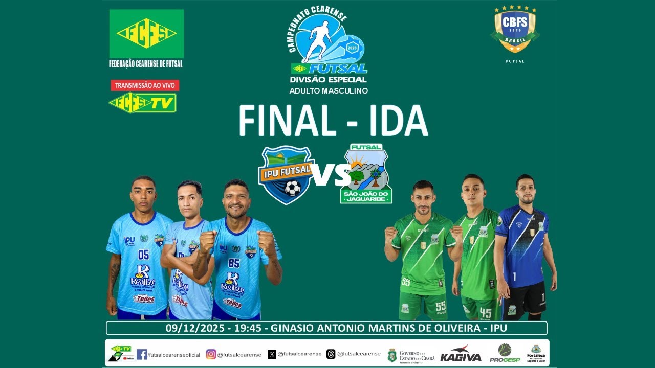 IPU FUTSAL x SÃO JOÃO DO JAGUARIBE | FINAL CAMPEONATO CEARENSE DE FUTSAL 2025 (Jogo Ida)
